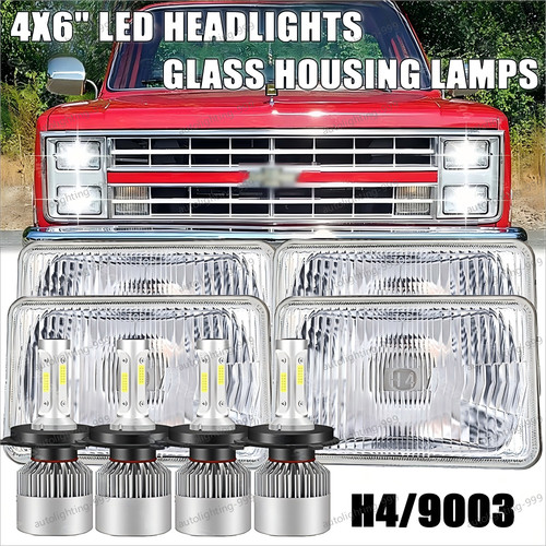 4set 4x6 led headlights lo - 4set, hi/lo
